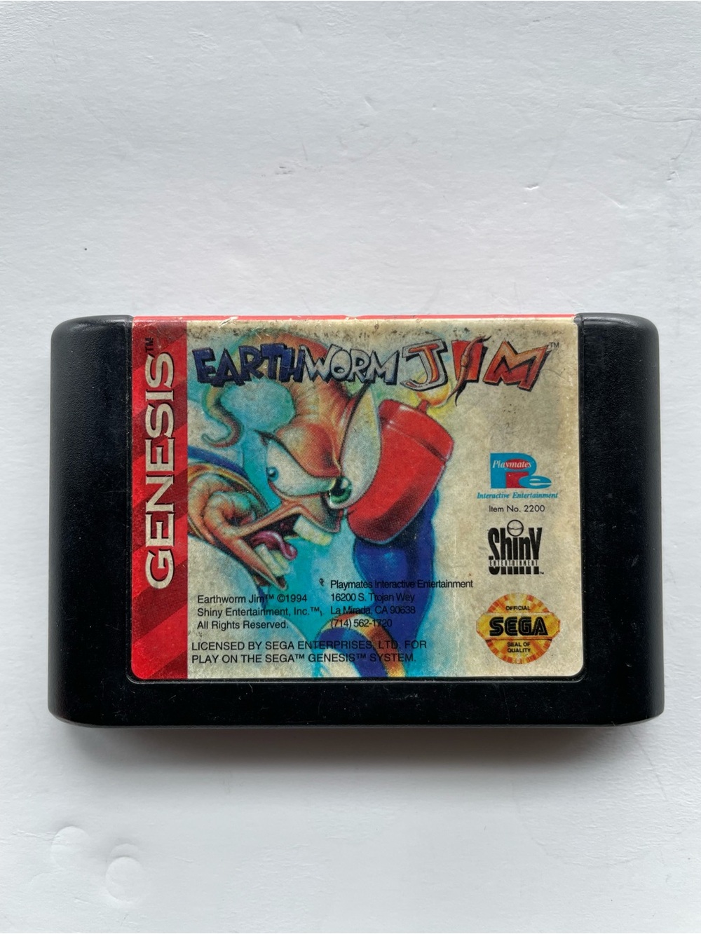 Earthworm Jim (Sega Genesis, 1994) Authentic, Clean, Tested
